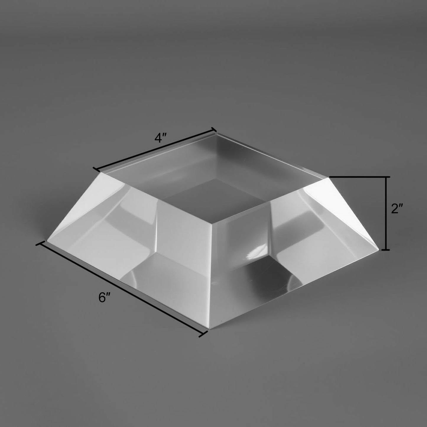 CiaoHER 2in Thickness Trapezoid Cut Solid Acrylic Display Block Clear Polished Pedestal Stand Riser Solid Base (6x6)