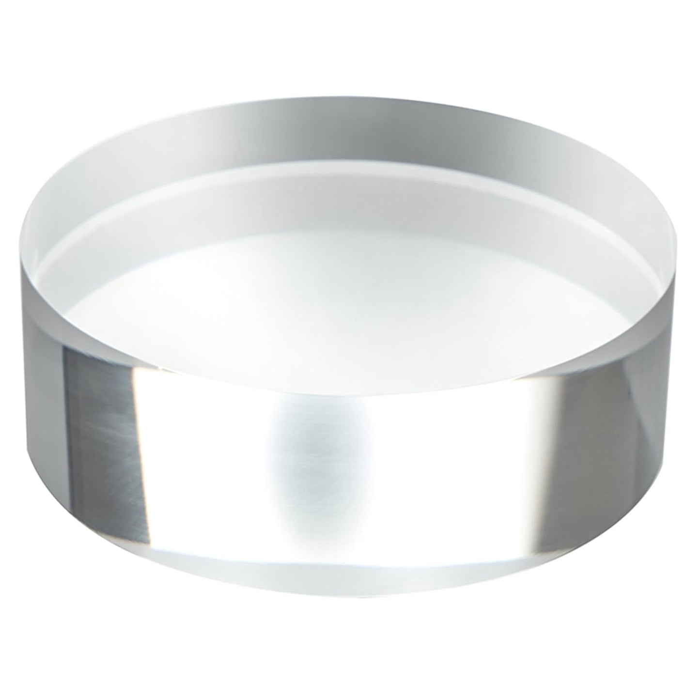 CiaoHER 2in Thickness 5in Diameter Acrylic Disc Display Block Clear Polished Round Pedestal Stand Riser 5" x 2", 1 Pack