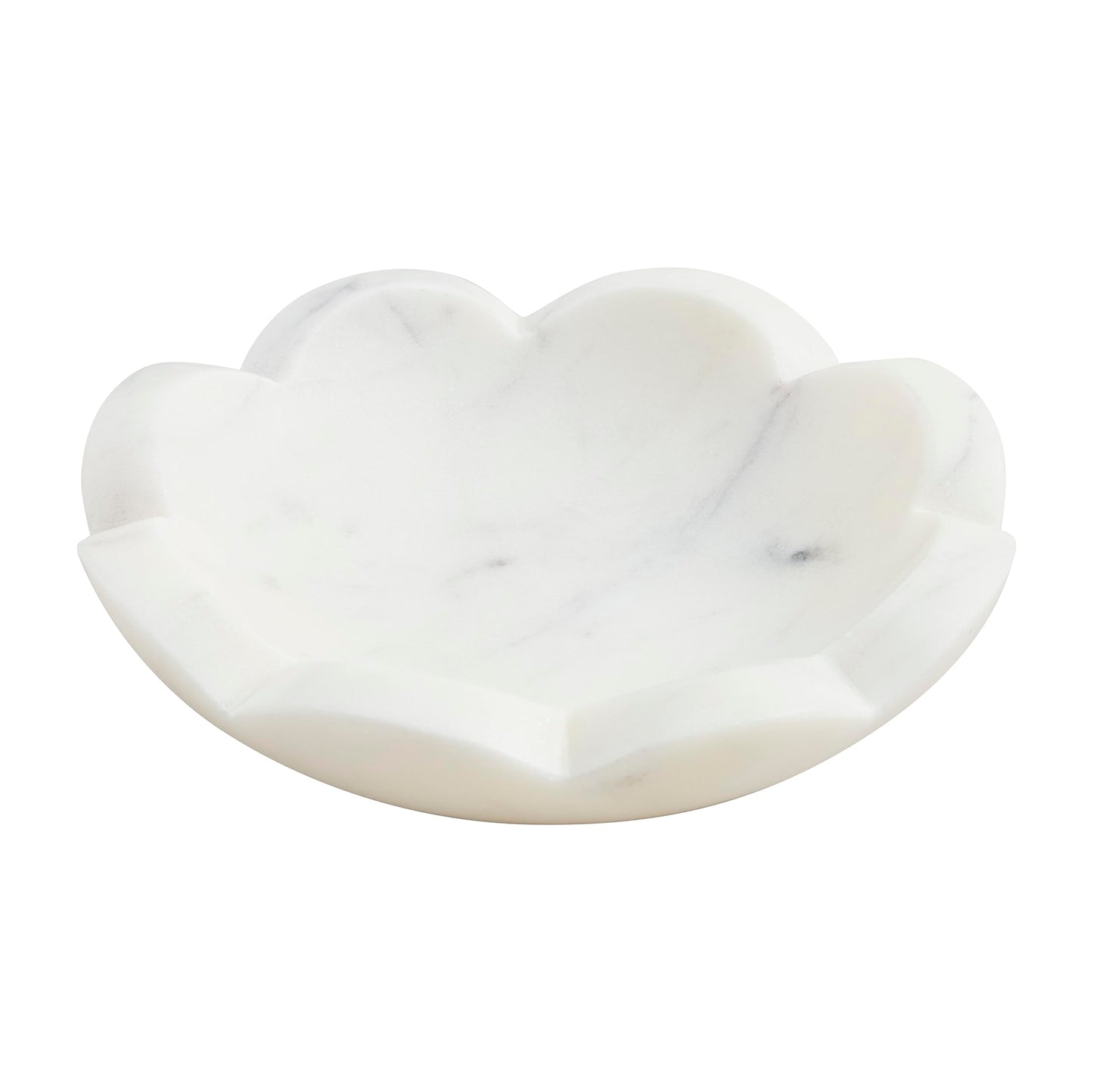 Mud Pie Scallop Marble Dish; 4.5" X 4.5"