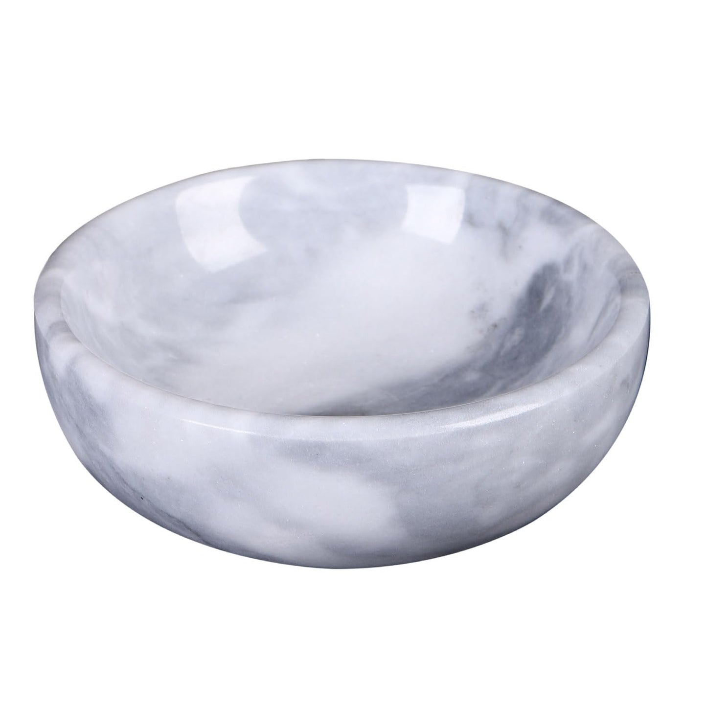 Daszui Natural Marble Decorative Bowls for Home Decor, 4.72 inch Hand-Carved Decorative Bowl Key Bowl, Ritual use, Incense Burner, smudging, Decoration Bowl, offering
