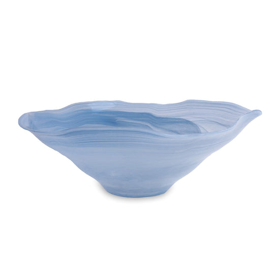 Beatriz Ball GLASS Alabaster Wave Large Bowl (Clear and Blue)