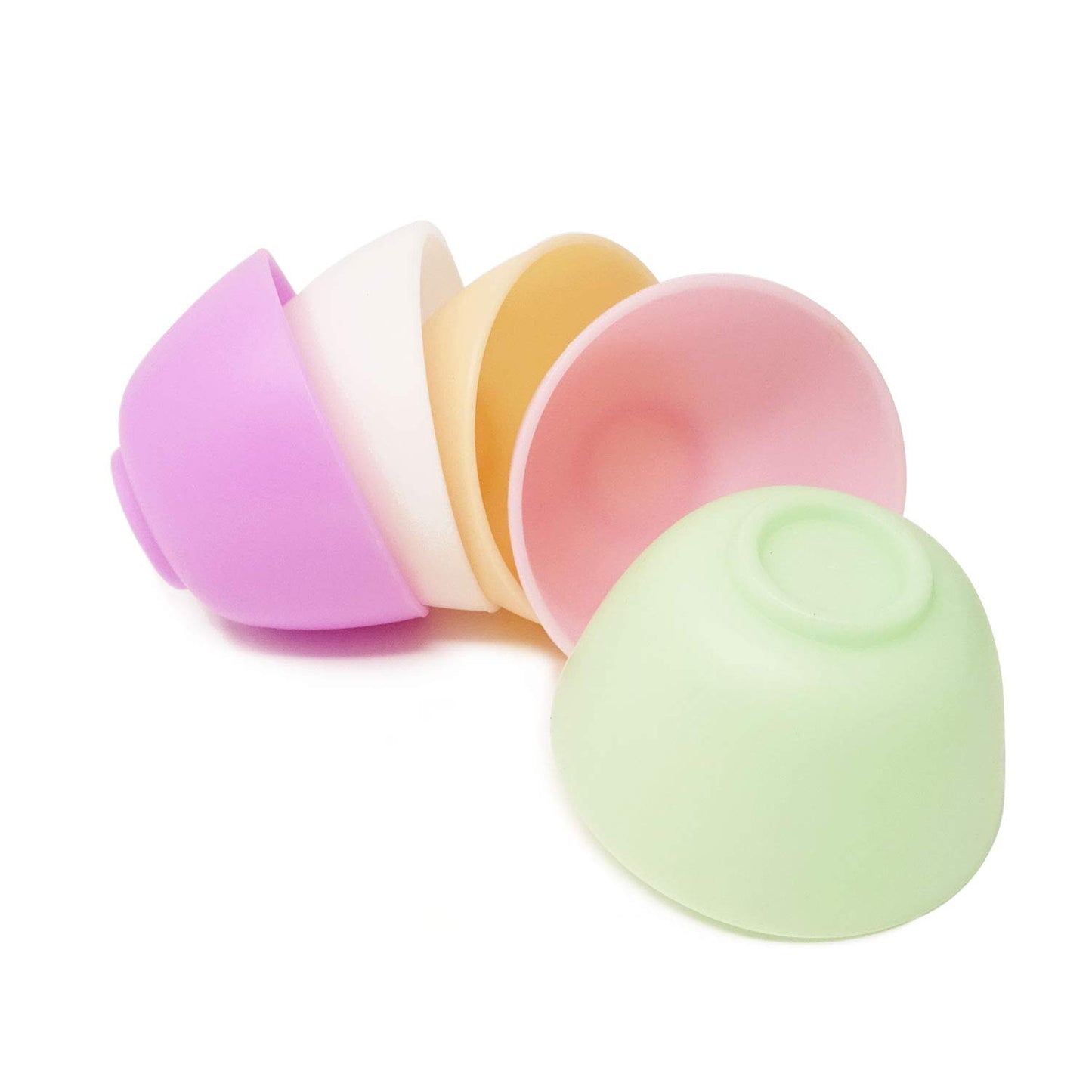 Honbay 5PCS Silicone Mixing Bowls Prep and Serve Bowls for Mixing Facial Mask or Holding Ingredient (8.55CM)