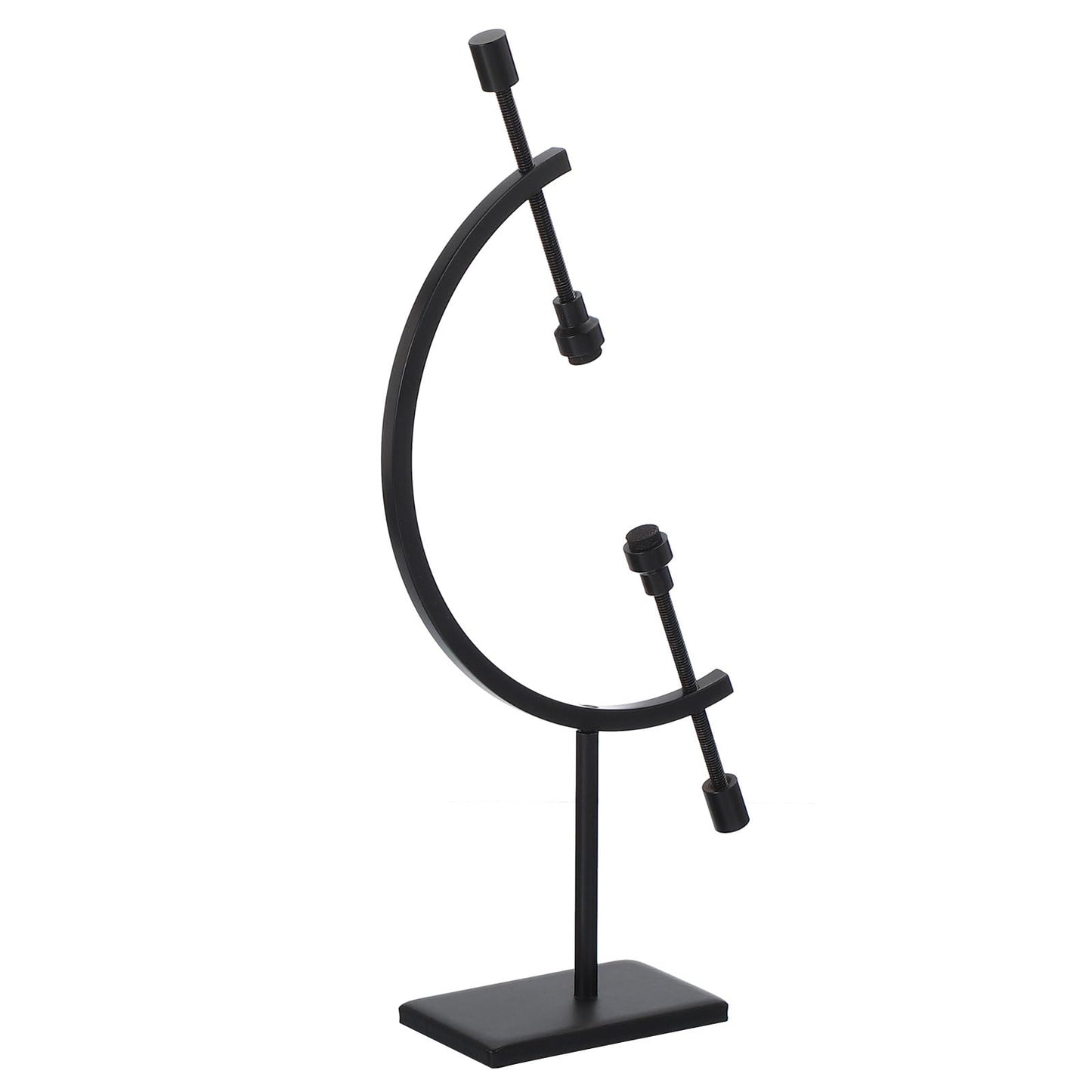 PATIKIL Metal Sphere Display Stand, Hold Up to 2.8" Crystal Sphere Holder Caliper Stand for Displaying Globes Minerals Decorations Souvenirs Ornament, Black