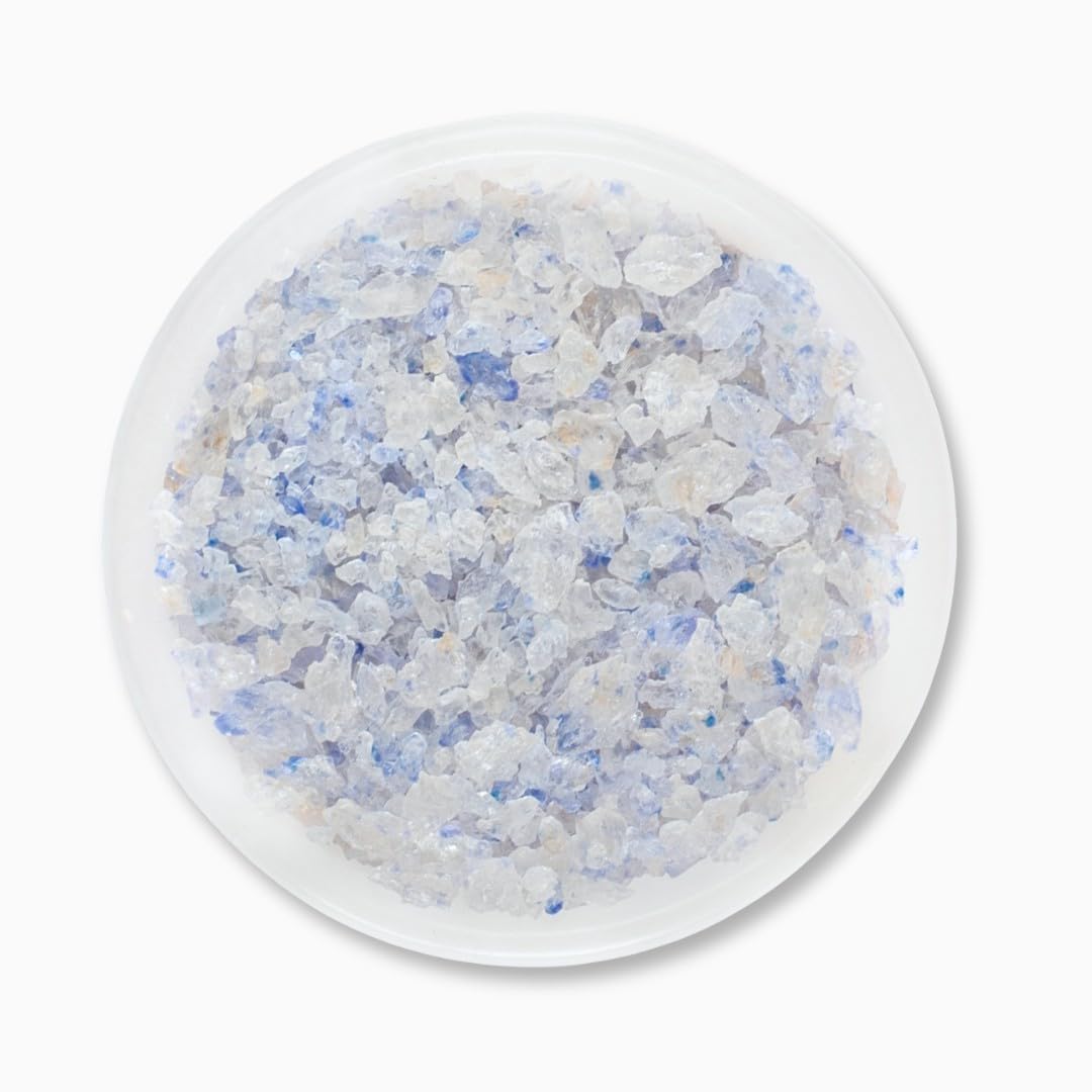 EUPHERBIA Blue Salt, Coarse, Rare Mineral Salt, High Potassium, Lower Sodium, Natural, Unprocessed, Hand Harvested, Kosher Certified (227g Coarse Refill)