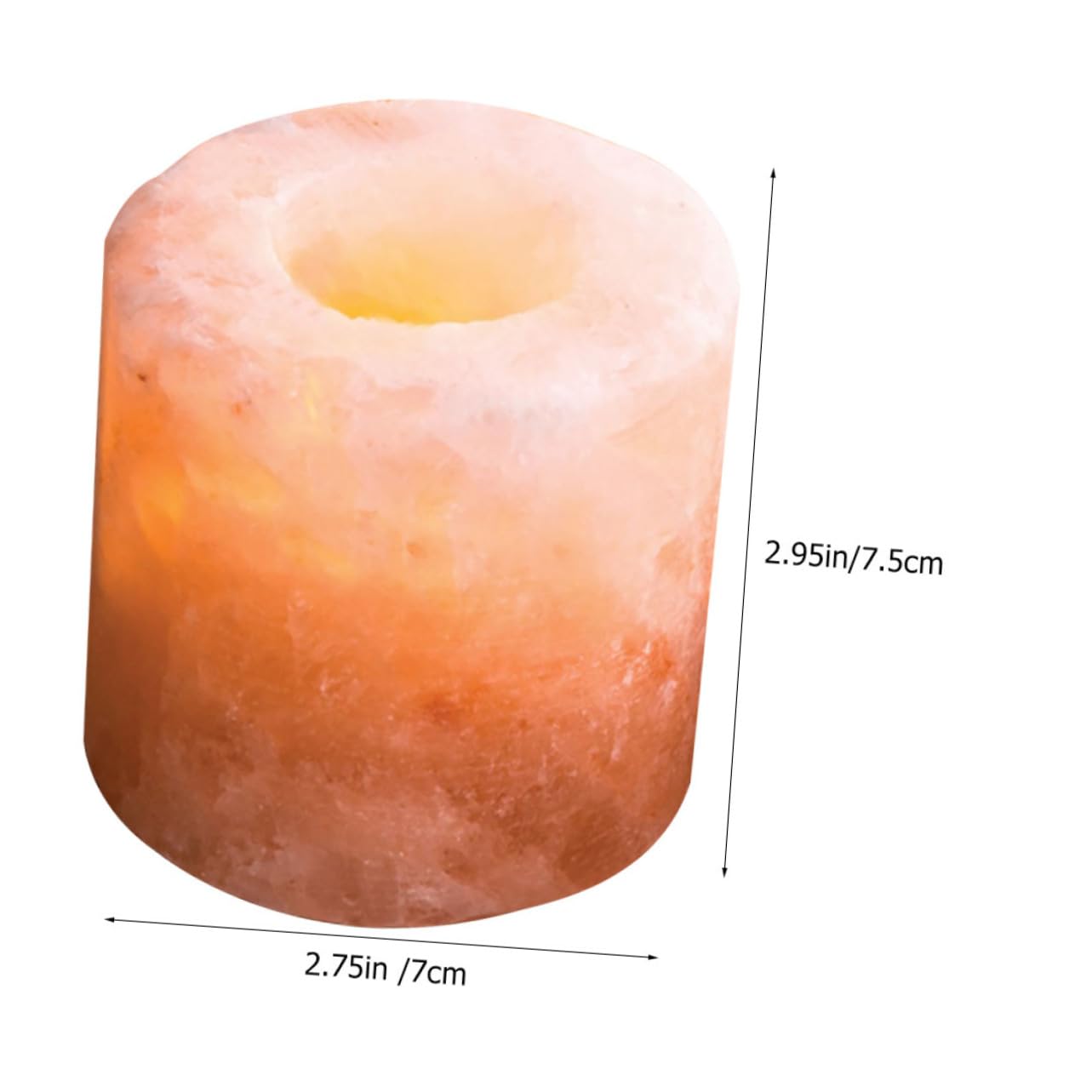 Healifty Himalayan Crystal Salt Candle Holder Adjustable Taper Candle Stand for Meditation Yoga and Home Decor Natural Handcrafted Decorative Centerpiece for Dining Table and Relaxation