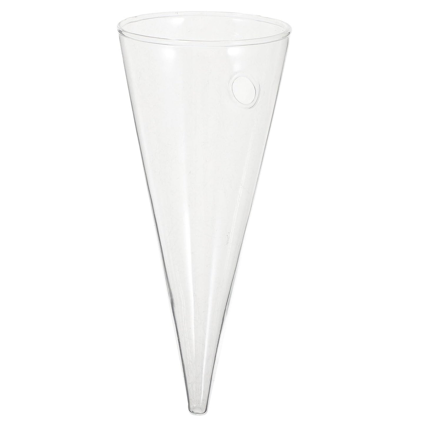 Wakauto Clear Glass Wall Vase Cone Shape Decorative Hanging Planter for Hydroponic Flowers and Greenery Chic Wall Mounted Bud Holder for Home Dorm Office