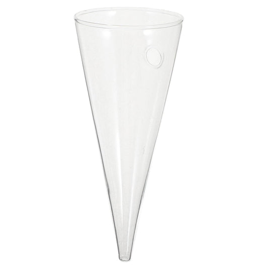 Wakauto Clear Glass Wall Vase Cone Shape Decorative Hanging Planter for Hydroponic Flowers and Greenery Chic Wall Mounted Bud Holder for Home Dorm Office