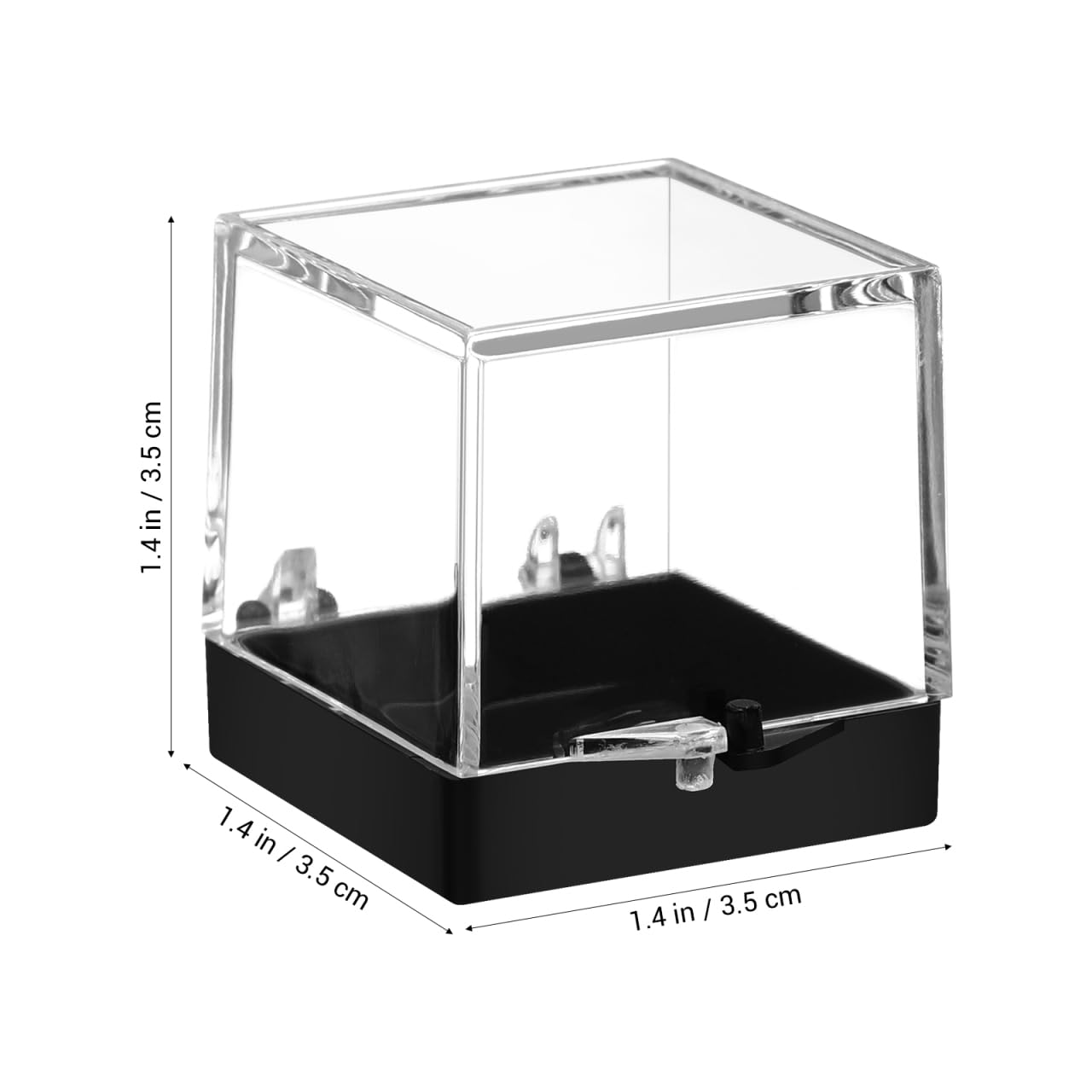12PCS Small Clear Box Plastic Transparent Mineral Display Box for Agate Slices Crystals Minerals Slab Coral Small Collectibles Natural Rock Science Samples