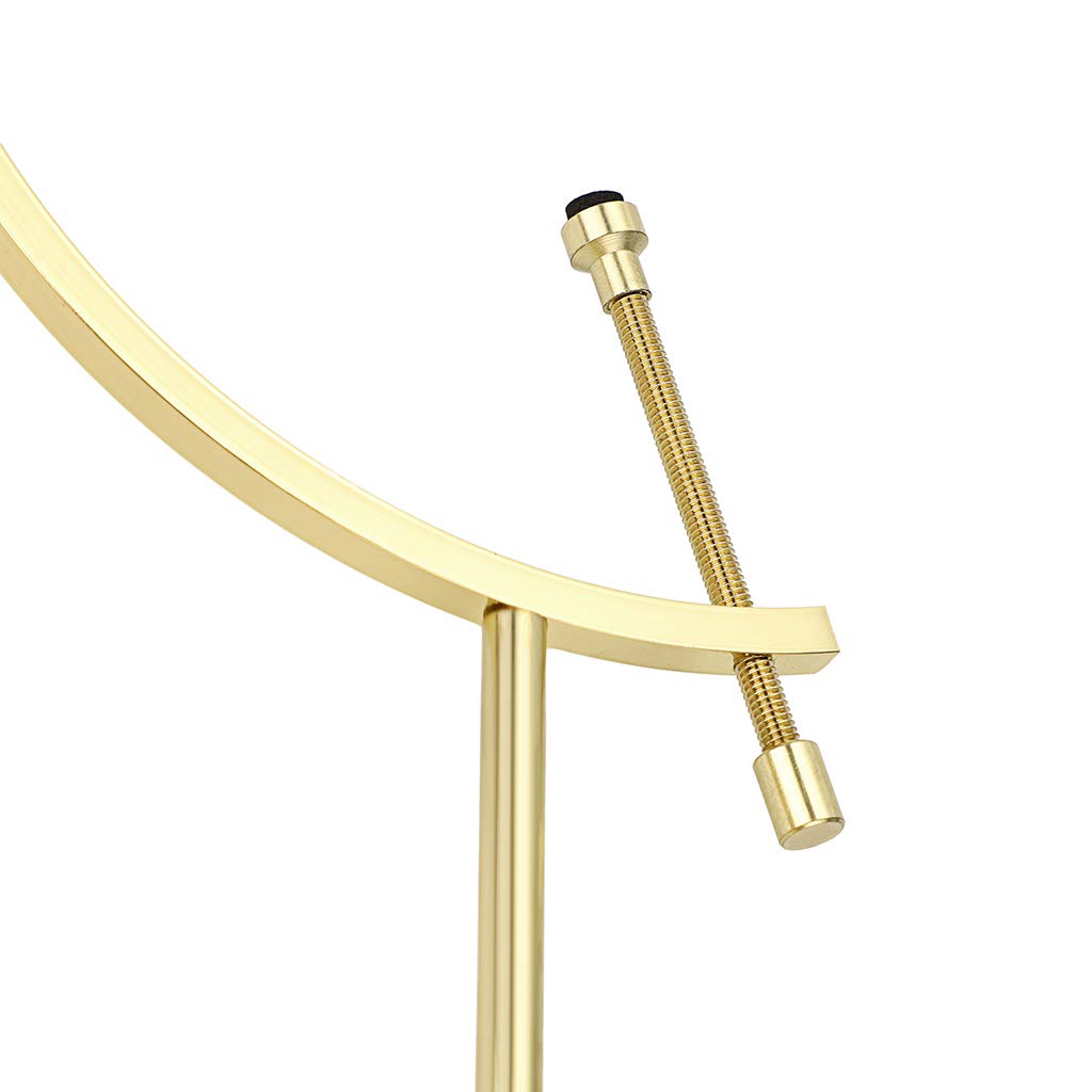 JUXYES Golden Toned Sphere Holder Caliper Stand, Caliper Style Display Stand For Mineral, Ornament, Gem, Shell, Coin, etc (M)