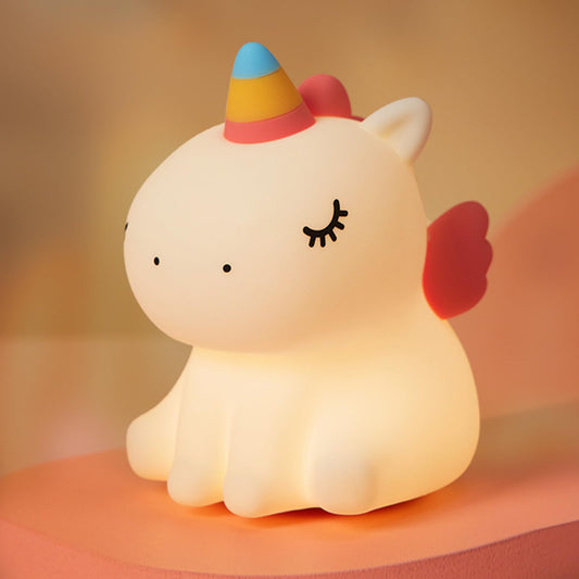 VTIGER Unicorn Night Light, LED Squishy Cute Lamp, Dimmable Kids Baby Bedroom Nightlight, Rechargeable Touch Lamp for Girls Room Decor