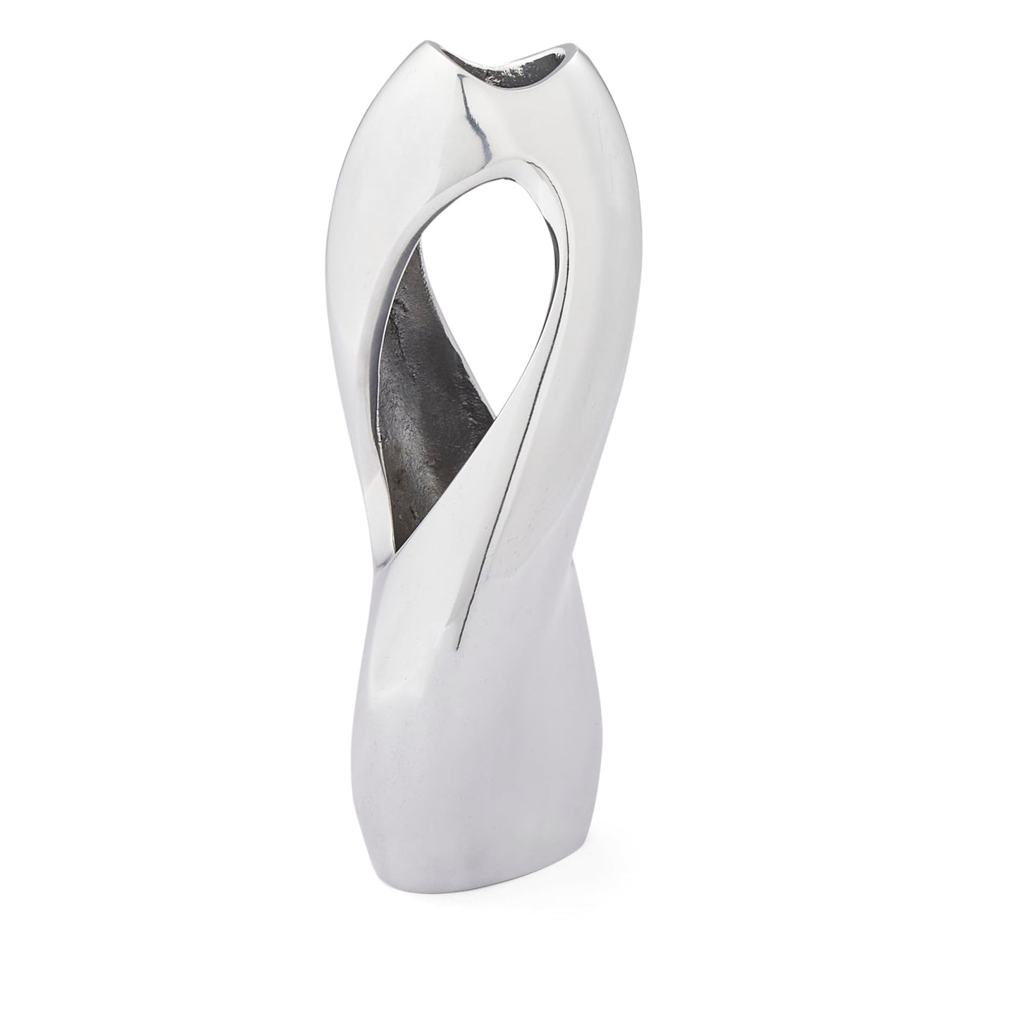 Nambe Pebble Twist Bud Vase | 8-Inch | Vases for Centerpiece Table Home Indoor Desk Décor | Mid Century Modern Style Vase for Wedding Housewarming Gift | Made of Metal Alloy