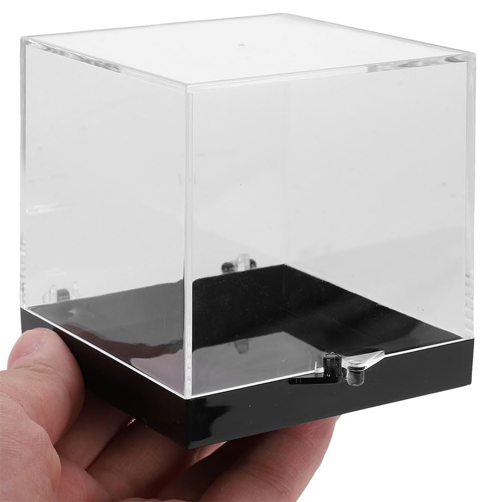 Ipetboom 4pcs Rock Collection Display Boxes - 2.67in Clear Miniature Storage Case Container for Mineral Specimens Gemstone Jewelry and Coins Sample with Unique Labeling System for Easy Organization
