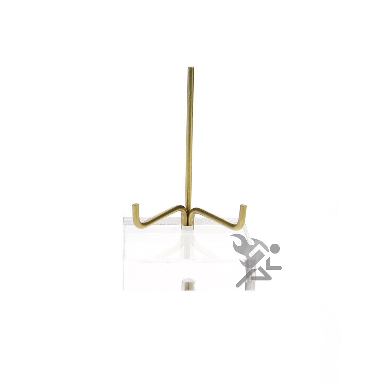 OnFireGuy 2-3/4" Acrylic Base Display Stand Easel With Adjustable Metal Arm | 2-3/4" H x 1-3/4" D x Adjustable to 2" Wide | Ideal for Displaying Mineral Rocks, Gemstones, Fossils, Geodes, Minerals & Crystals