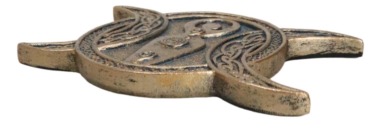 Ebros Gift Sacred Spiral Goddess Triple Moon with Celtic Knotwork Incense Stick Holder Burner Figurine Crescent Full Waning Moons Home Fragrance Tabletop Altar Decor