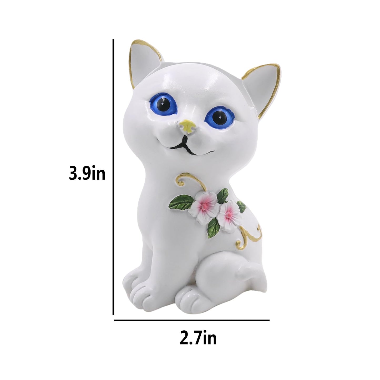 MOSSTYUS Cute Cat Animals Shaped Resin Sunglasses Eyeglass Holder Spectacles Display Stand Glasses Accessories Home Decor,White