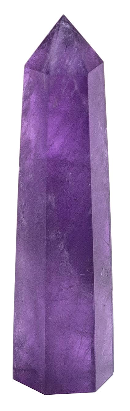 Luckeeper 3" Crystal Wand |Amethyst Crystal Quarz Points and Healing Stone| 6 Faceted Reiki Chakra Meditation Therapy