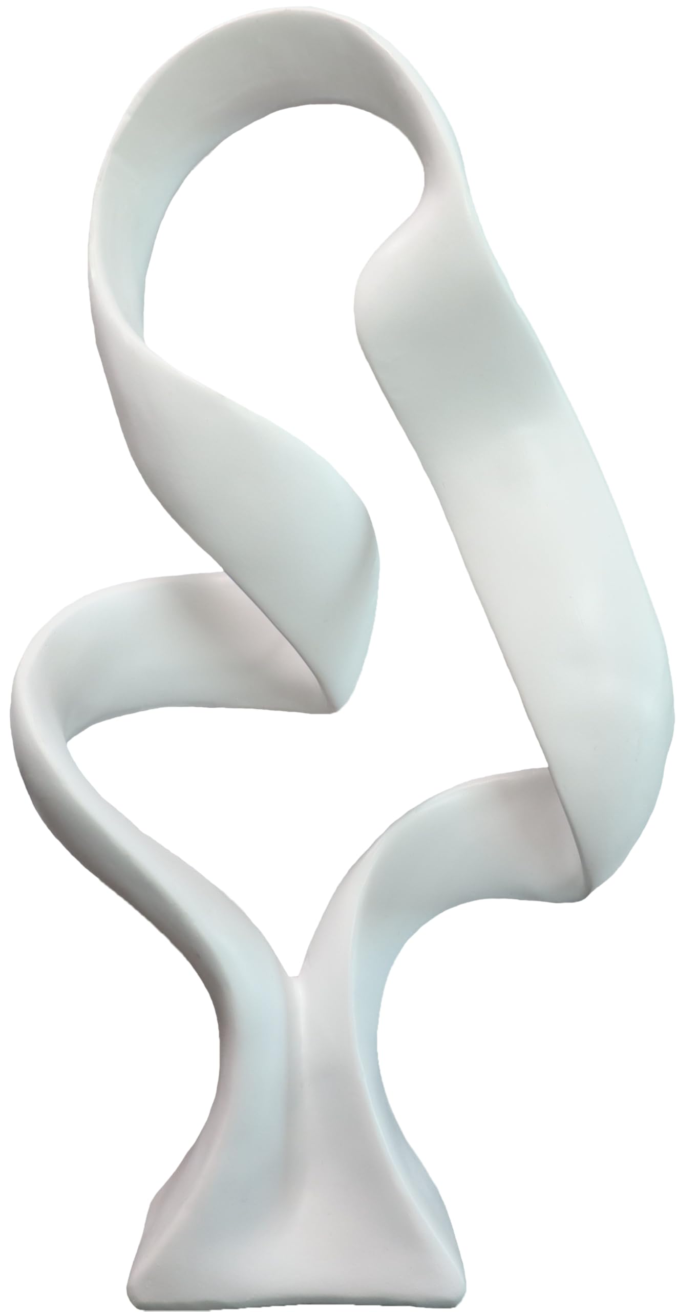 LAIKEARTS 15" Modern Abstract Ribbon Decorative Sculpture, Knot Sculptures,Home Decor,Coffee Table Statues,Dining Living Room Desk Decor（White）