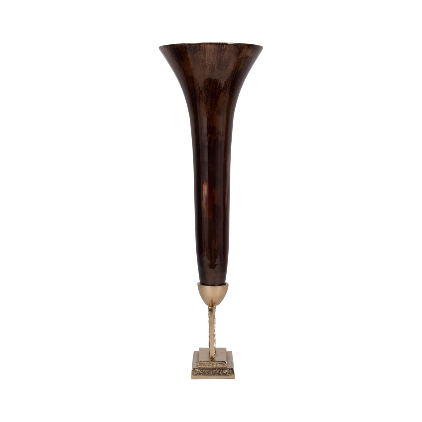 Sagebrook Home Glass Two Tone Trumpet Vase