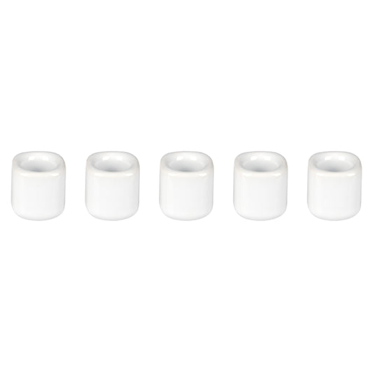 Mega Candles 5 pcs White 1/2 Inch Diameter Ceramic Chime Ritual Spell Candle Holders, Great for Casting Chimes, Meditation, Rituals, Spells, Vigil, Witchcraft, Wiccan Supplies