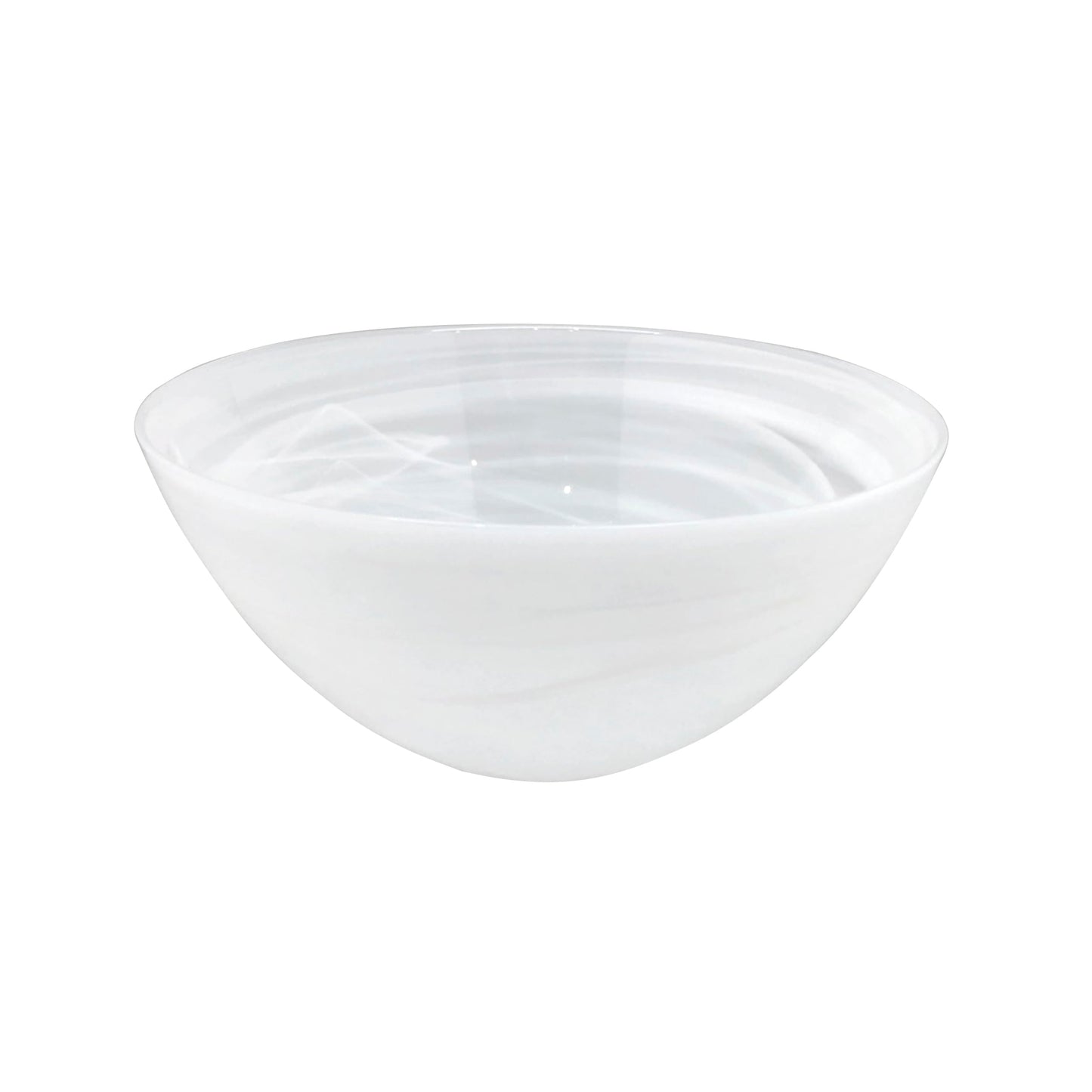 MARIPOSA ALABASTER WHITE MEDIUM BOWL| WHITE | ALABASTER | TABLEWARE | BOWLS | GLASS | HANDMADE IN TURKEY