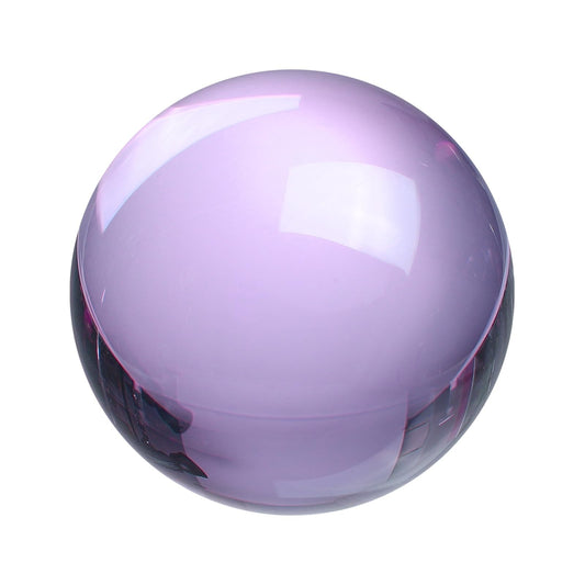 uxcell Round Crystal Sphere, 70mm / 2.8" Glass Solid Decorative Sphere Crystal Ball for Home Decor Ornament Gift Craft Feng Shui Divination Fortune Telling Fountain Decoration, Purple