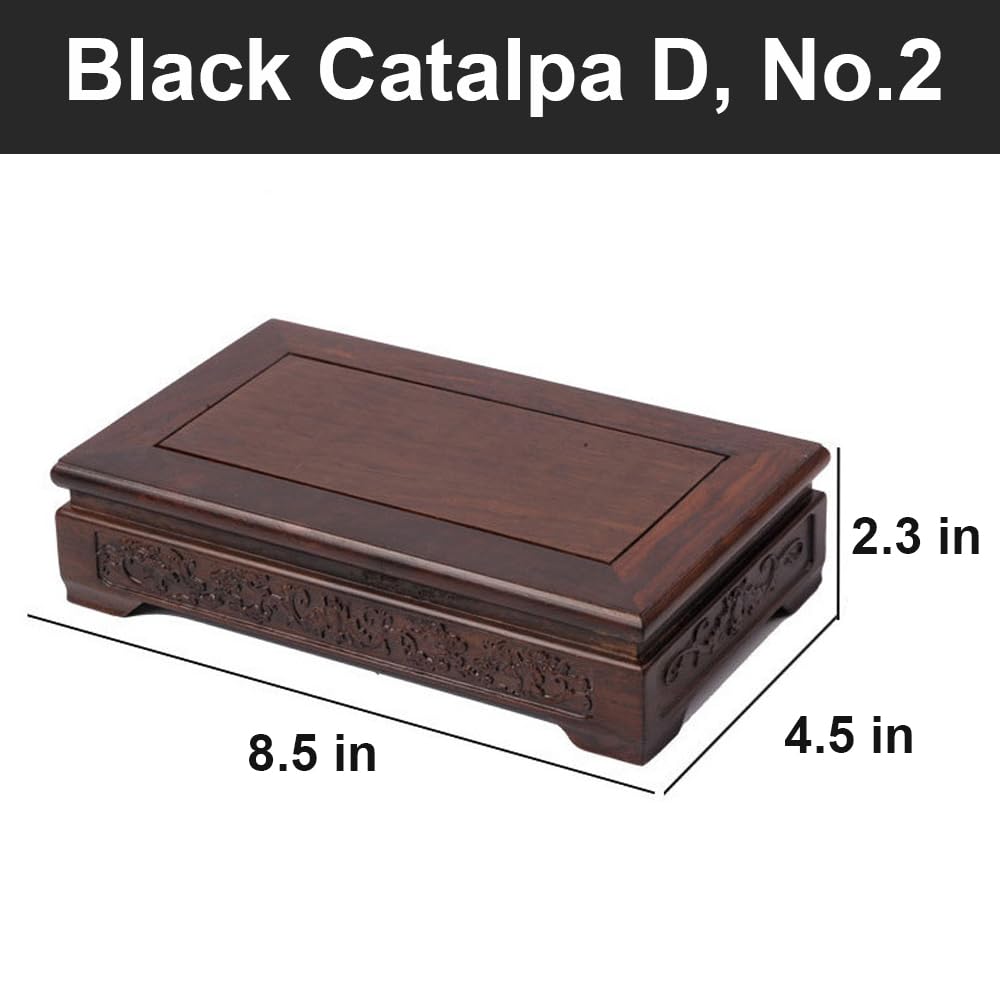 Chinese Solid Wood Display Stand Square Rosewood Vase Teapot Fishbowl Pedestal Indoor Home Deocr Base