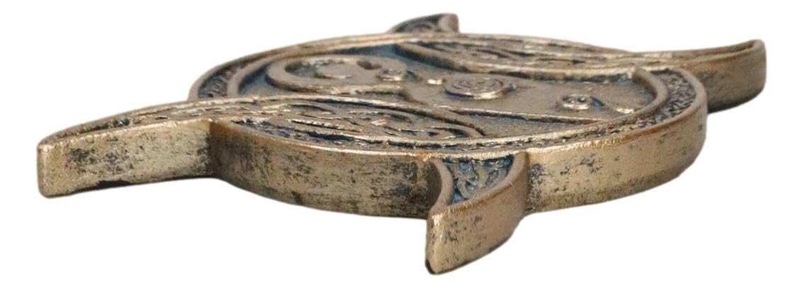 Ebros Gift Sacred Spiral Goddess Triple Moon with Celtic Knotwork Incense Stick Holder Burner Figurine Crescent Full Waning Moons Home Fragrance Tabletop Altar Decor