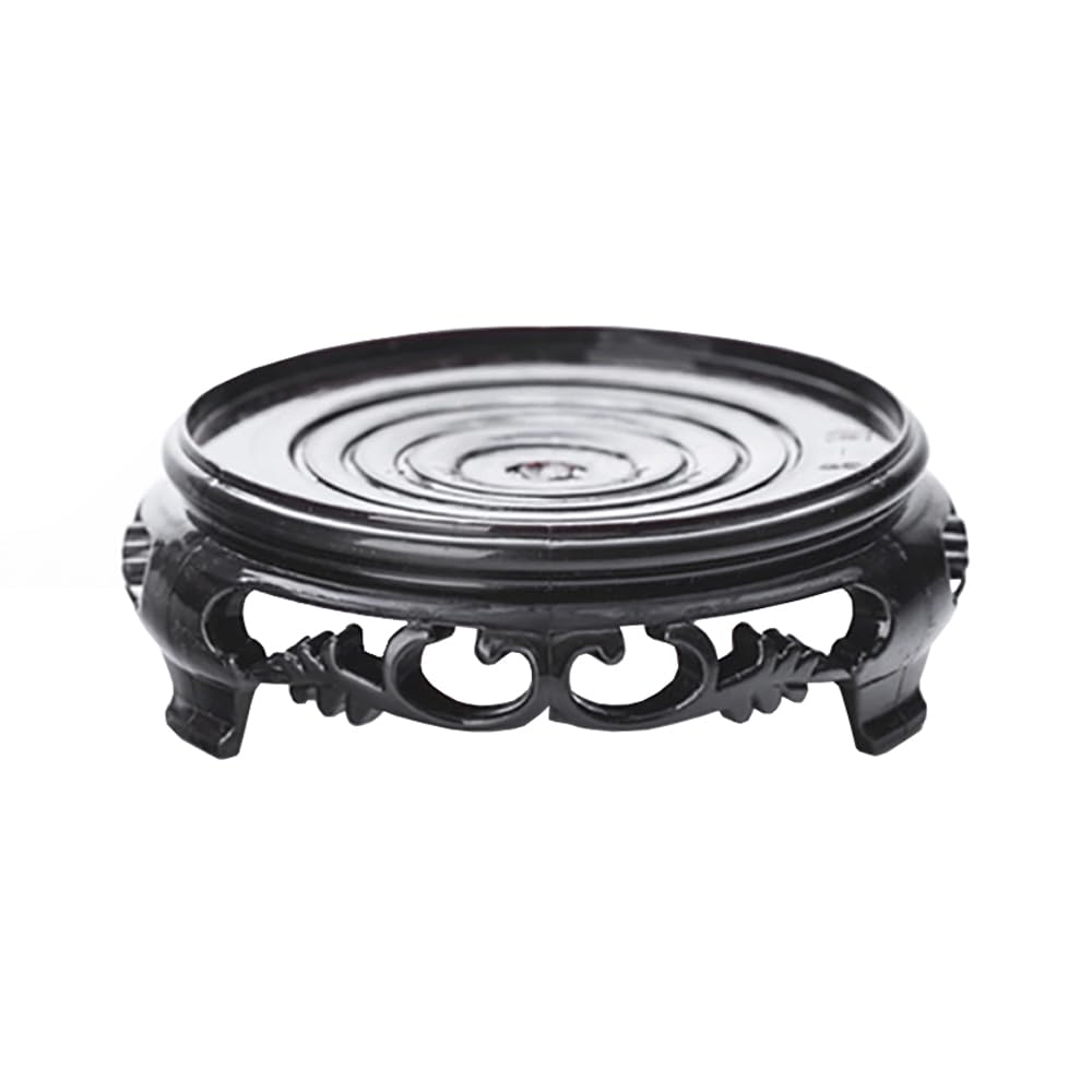 GOLDY&WENDY 7 Inch Round Vase Planter Display Stand Handmade Oriental Home Decoration Base Pedestal