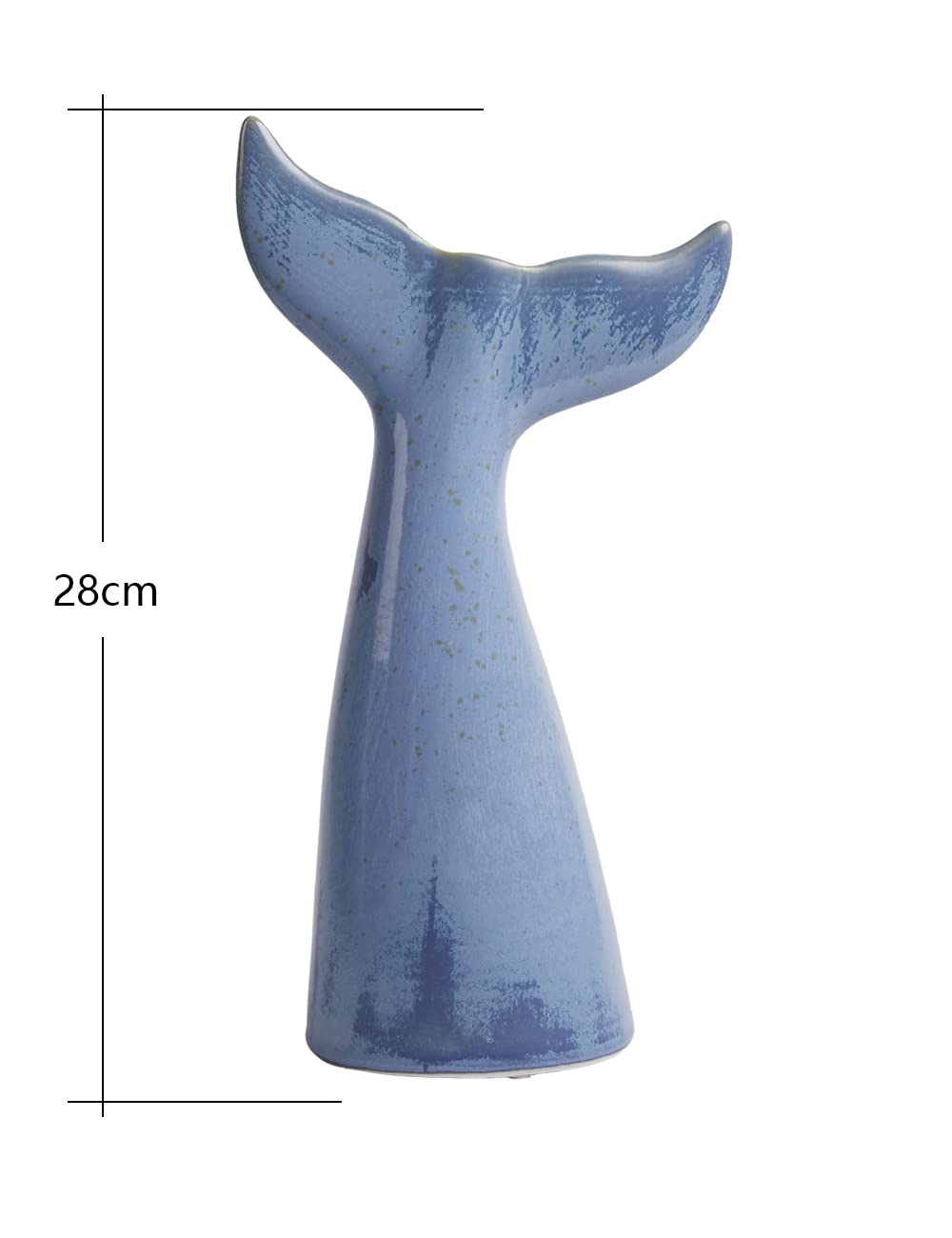 SEINHIJO Ceramic Flower Vase Modern Decor Sculpture Ocean Figurine Statue Table Centerpiece Art for Home Office Gift 11 Inch