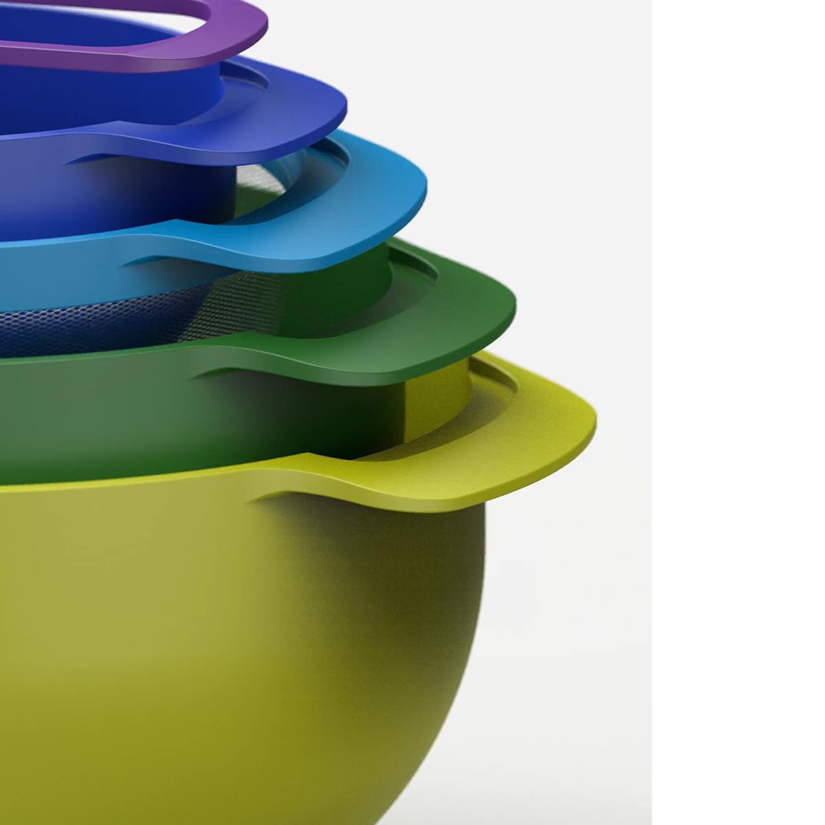 Joseph Joseph Nest 9 Plus, 9 Piece Compact Food Preparation Set with Mixing Bowls, Measuring cups, Sieve and Colander, MultiColor