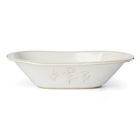 Lenox Home And Kitchen, Homespun Dough Bowl, Stoneware Material, Dishwasher Safe, Microwave Safe, Bread Bowl, Dining, Serving Bowls, Tabletop & Kitchen Decor (White, 1 Piece, 12 Inch L X 7.75 Inch W)