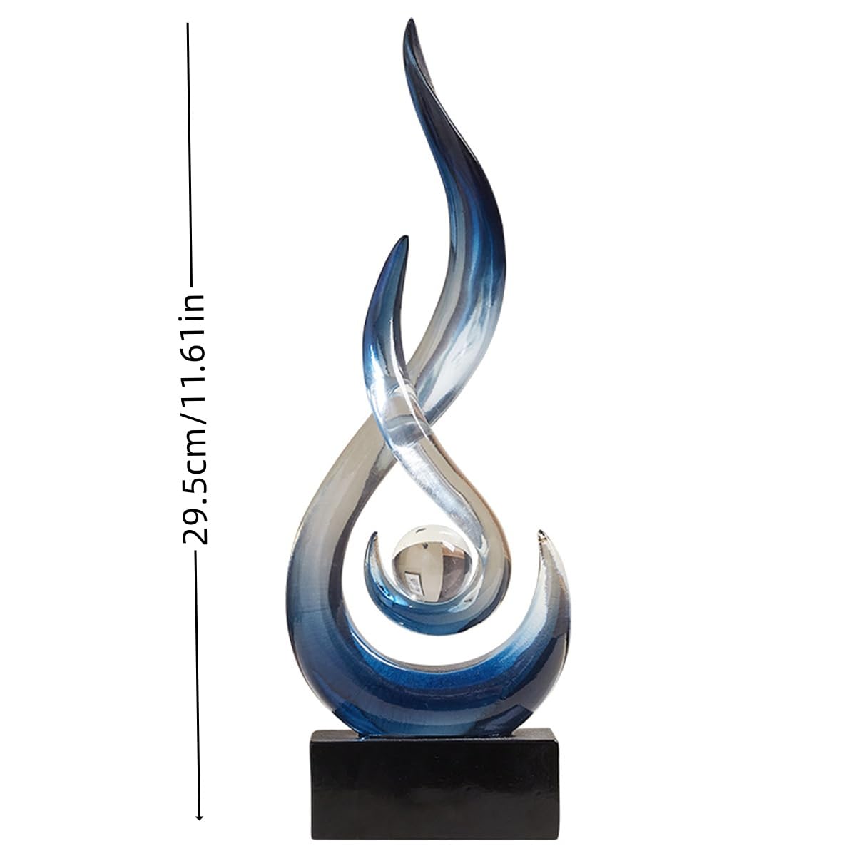 AWNR Abstract Art Deco Decor Statues for Home,Shelves,Table,Living Room, Dining Room,Modern Sculpture Decoraciones of Homes for Sale (Gradient Blue)