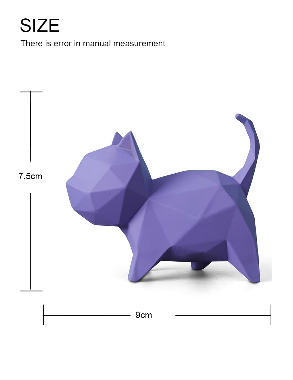 HAUCOZE 5pcs Cat Sculpture Statue Geometric Figurine Modern Home Decor Table Centerpiece Gift for Bedroom Living Room Office