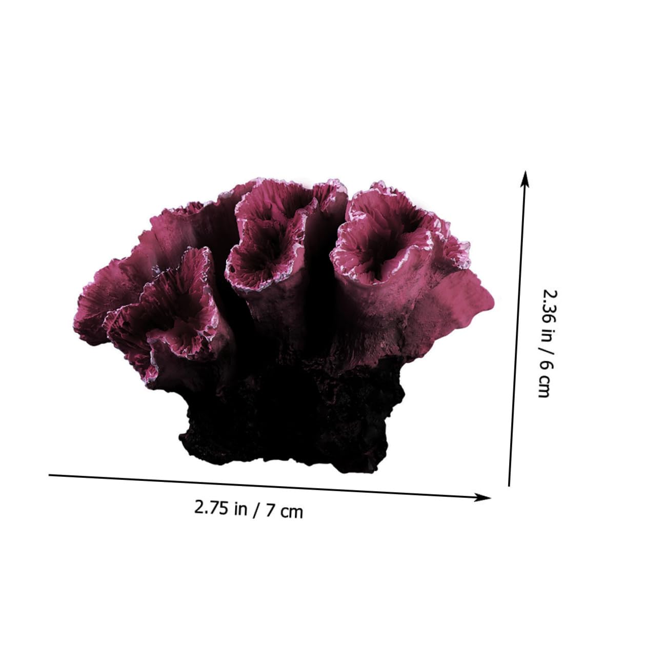 DOITOOL Artificial Purple Resin Coral Sculpture Fish Tank Decoration Aquarium Ornament for Freshwater and Saltwater Tanks, Sea Life Coral Figurine Tabletop Decor