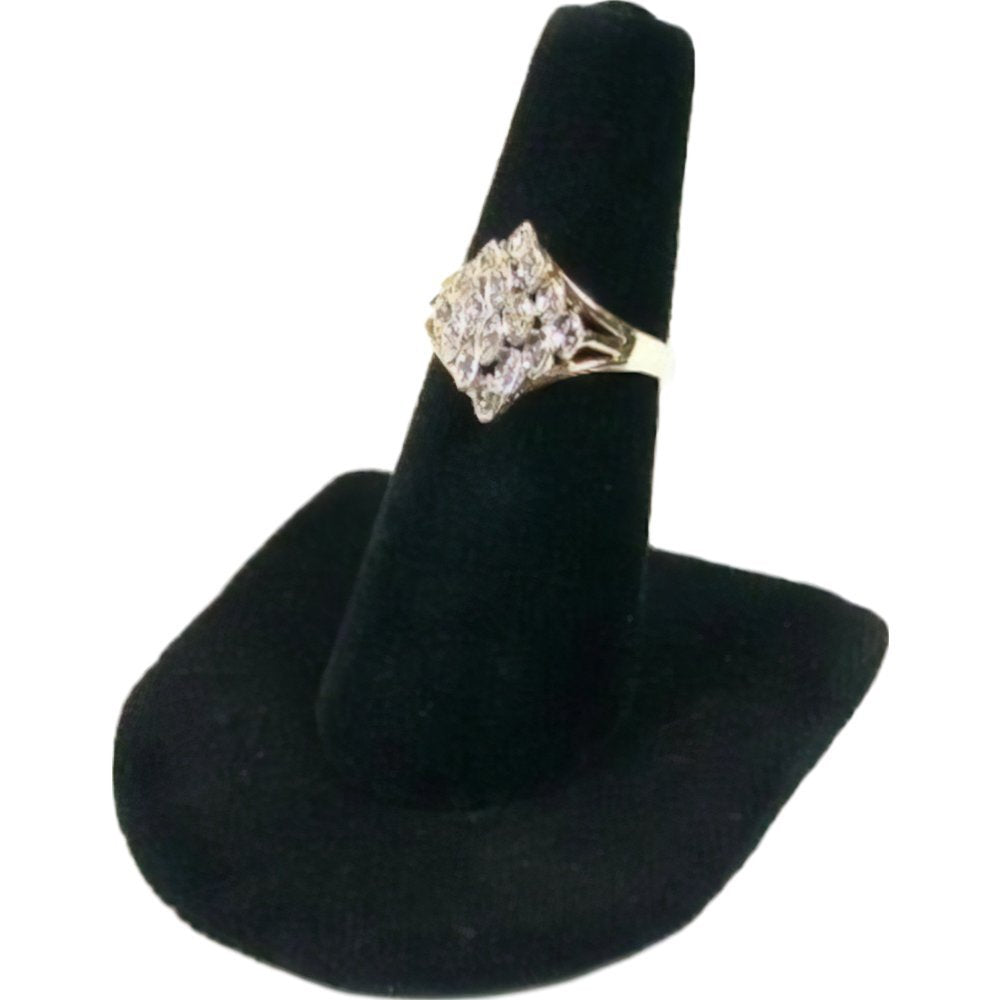 FindingKing 5 Black Velvet Ring Finger Jewelry Holder Showcase Display Stands