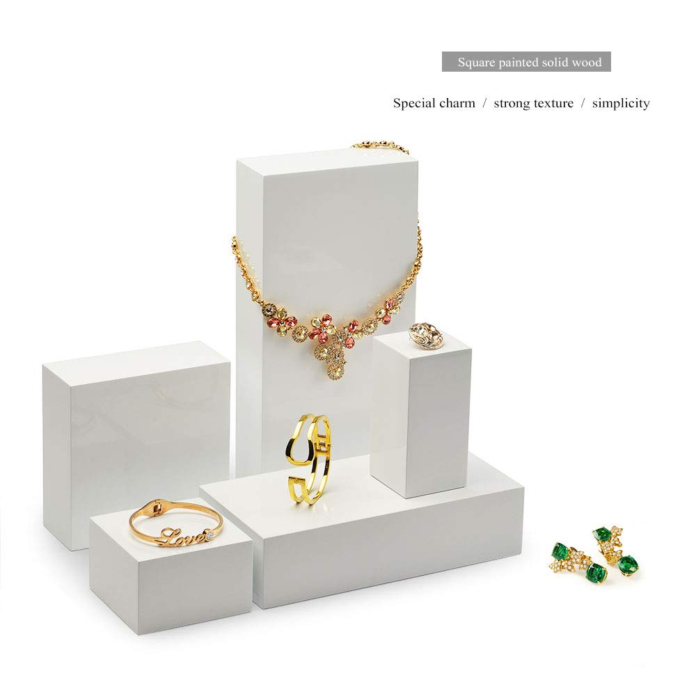 Oirlv Solid Wood Minimalism Style Jewelry Display Stand Showcase Jewelry Organizer Square Holder (SM05201)