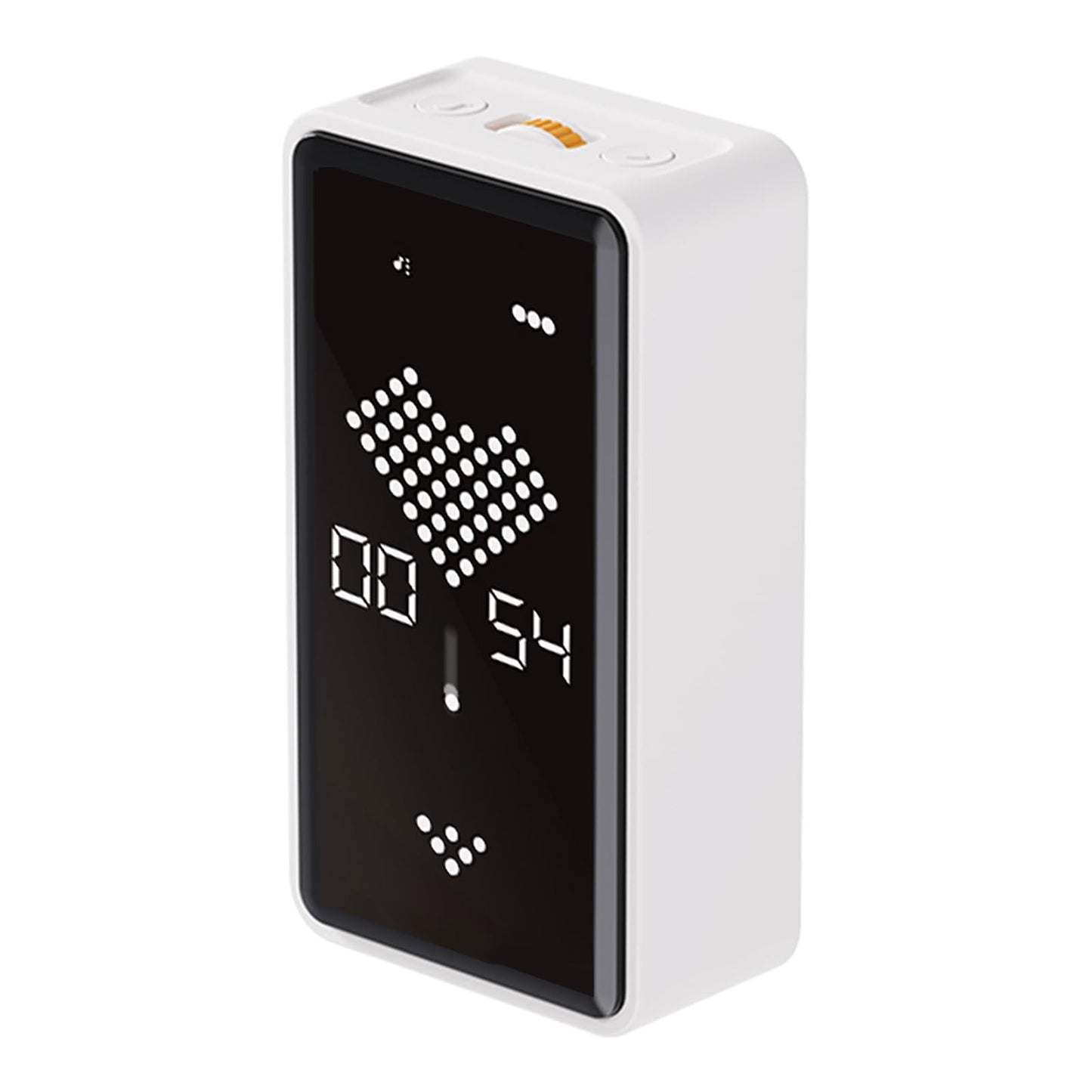 Gravity Digital Hourglass Timer, 1-99 Minutes Magnetic-Backed Hourglass Timer with Customisable Timing Settings Ideal for Kitchen use, Office Productivity, Study Sessions, Gift (White)