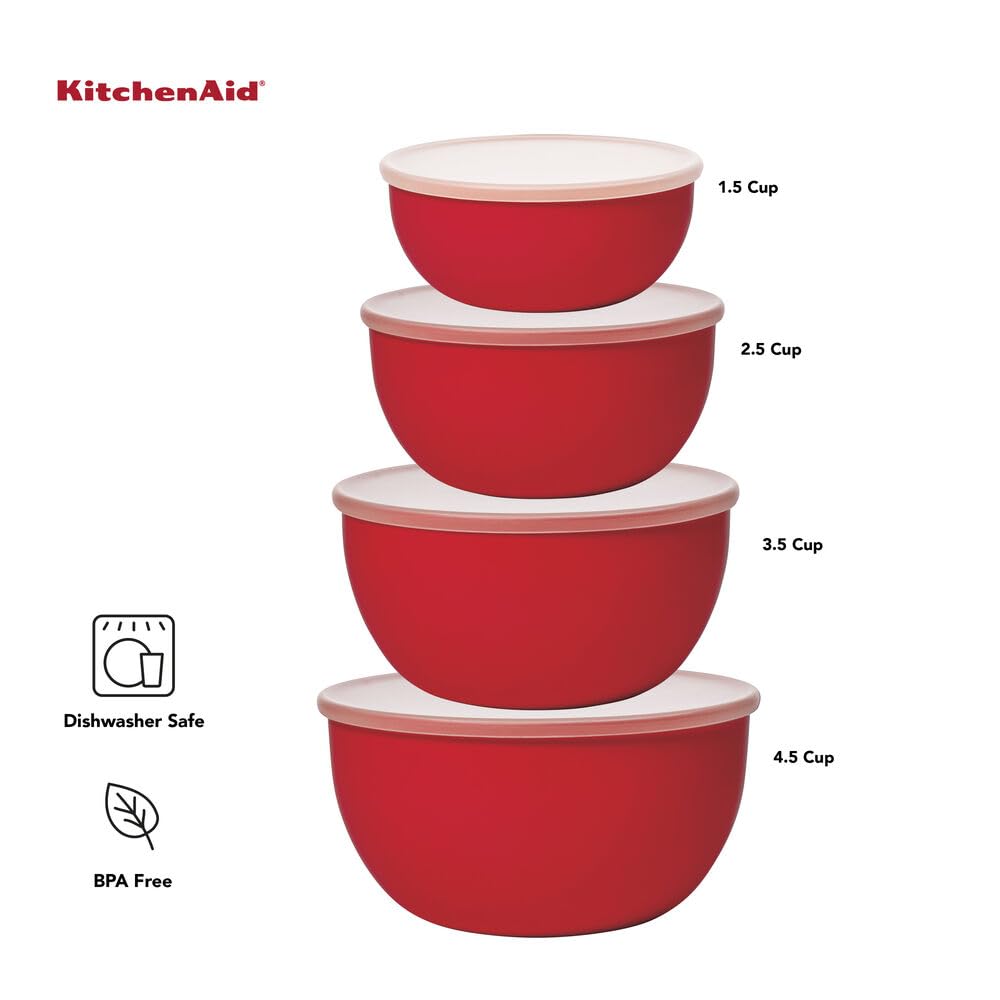 KitchenAid Prep Bowls with Lids, Set of 4