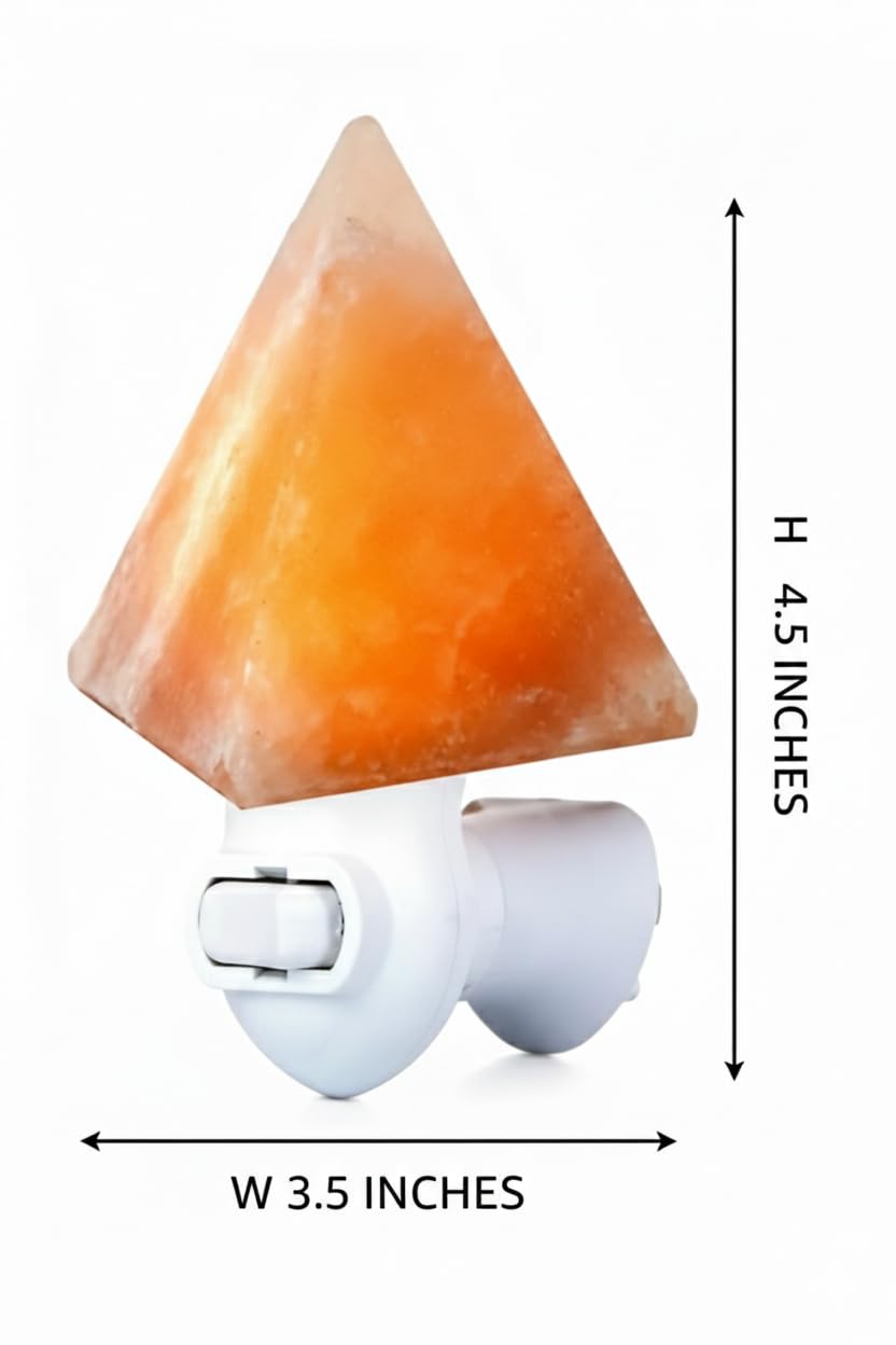 NatureBoost Himalayan Pink Salt Night Light Pyramid 2 Pack