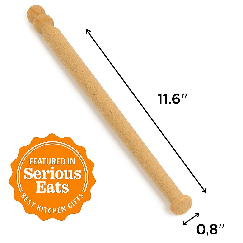 Muldale Scottish Porridge Spurtle – 11.5" Wooden Oatmeal Stirring Spoon