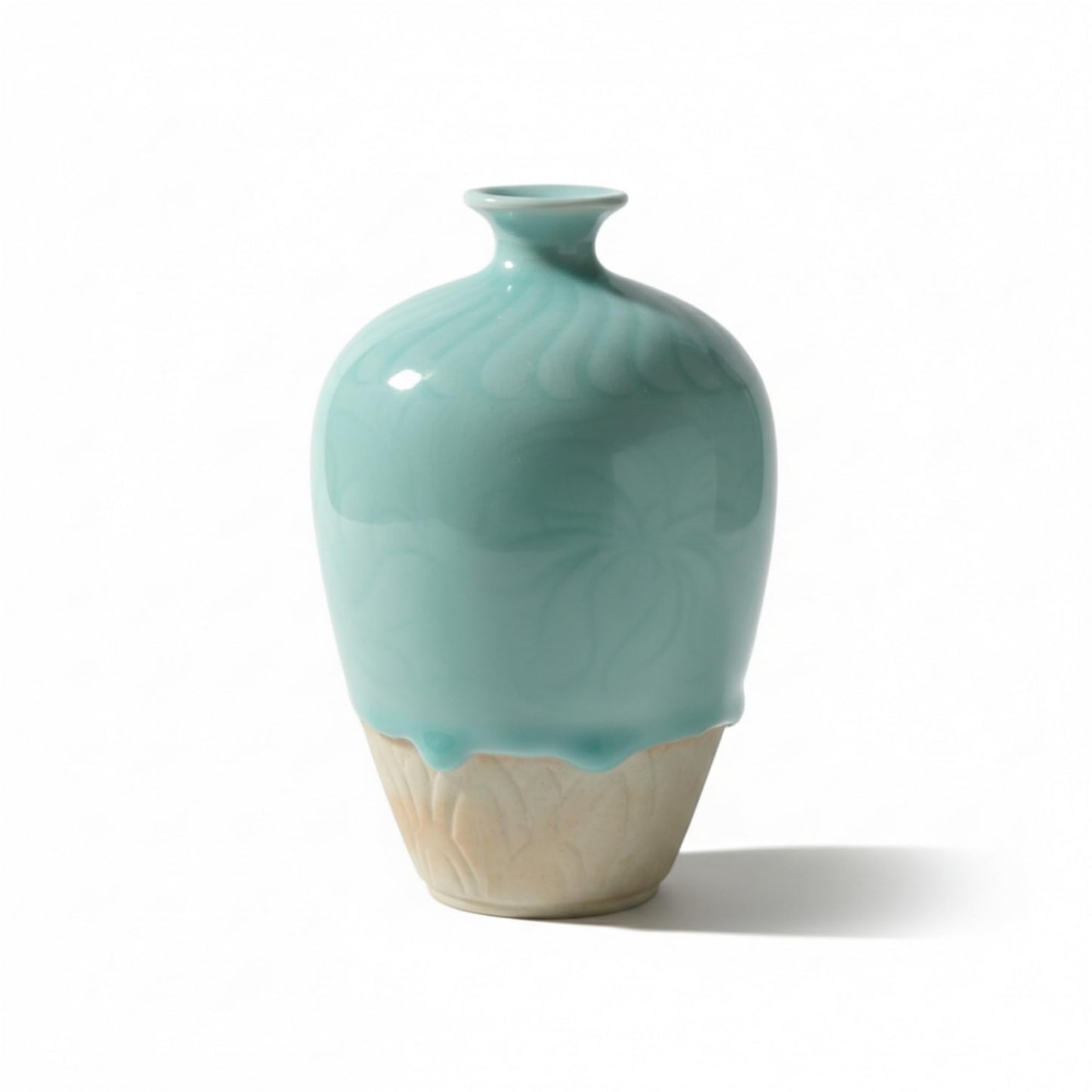 Flower Vase, 7” Handmade Celadon Bud Vase, Jade Green Ceramic Vase for Shelf Decor, Japandi Decor, Small Vase for Single Stem, Anniversary Present for Wife