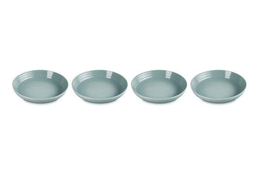 Le Creuset Stoneware Set of 4 Pasta Bowls, 8.5" each, Sea Salt