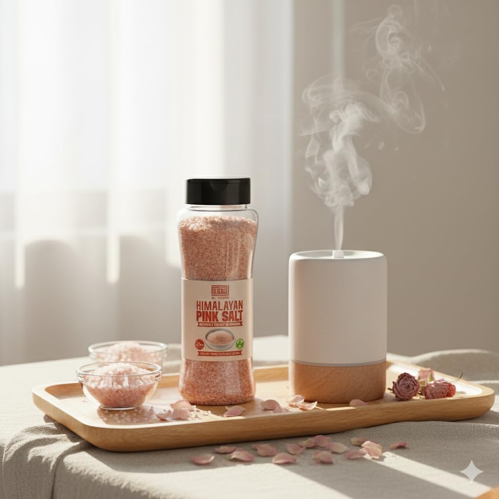 AL-TAQWA Himalayan Pink Salt – Fine Grain, 100% Natural & Unrefined – Ideal for Cooking, Baking, and Seasoning – Gourmet Pink Sea Salt in container, 600gm