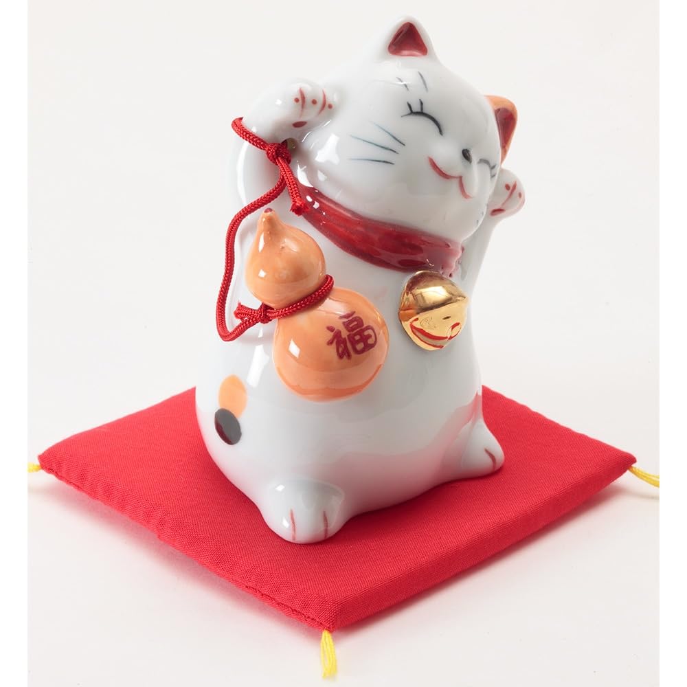Maneki Neko Lucky Cat Figurine with Gourd – Japanese Home Decor SN-941-Z-US