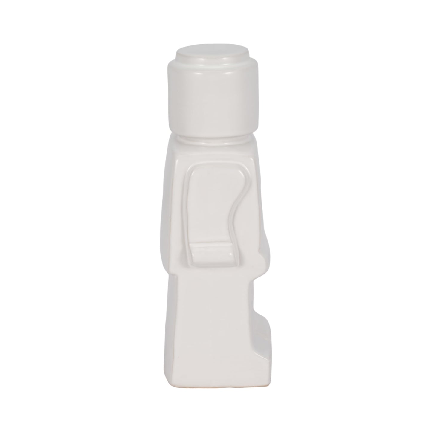 Sagebrook Home Modern Minimalist Figurine - Decorative Ceramic Sculpture for Home & Office - Contemporary Stoneware Accent for Living Room, Bedroom & Desk - 12" White