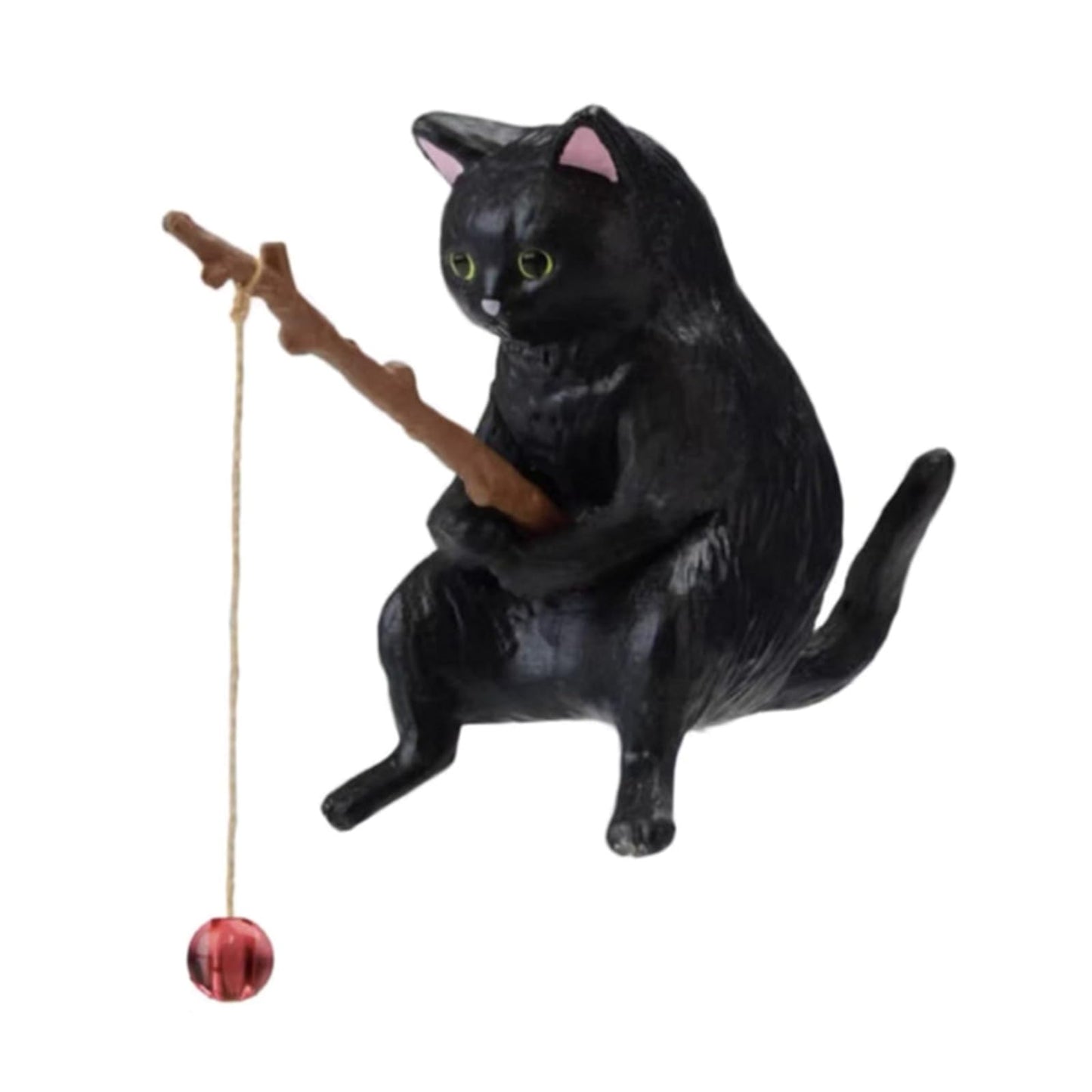 Asukohu Miniature Fishing Cat Aquarium Decor Mini Animal Figurine Statue Aquarium Animal Decorations Small Fishing Cat Miniature Figurines Set for Freshwater Saltwater Fish Tanks Decor