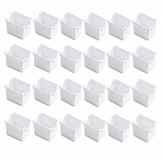 New Star Foodservice 22704 Plastic Sugar Packet Holder, White, Set of 24