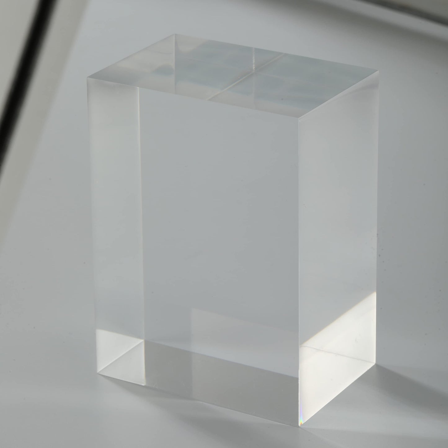 CiaoHER 2in Thickness Solid Acrylic Cube Display Block, 2" x 3" x 4"