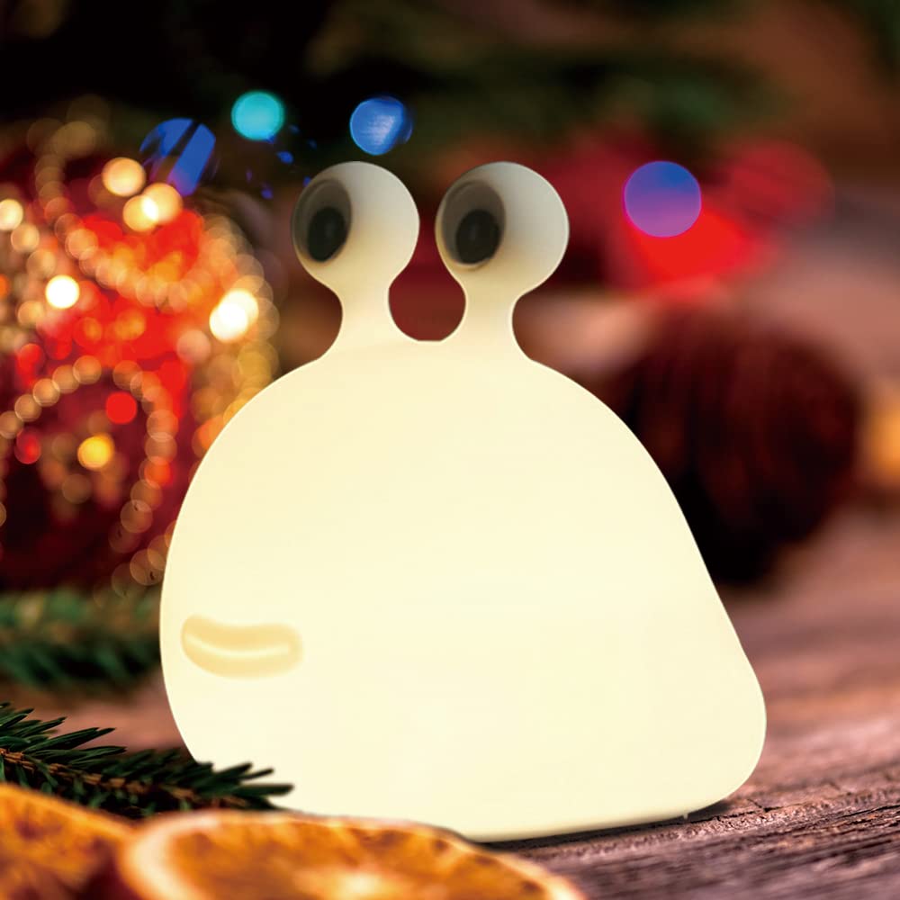 HPYDIY Slug Night Light,Silicone lamp for Kids,USB Rechargeable Cute Animal Lamps Timer Setting Safe Bedside Lamp Portable LED Lamps for Breastfeeding Dorm Room Decor for Christmas Gift