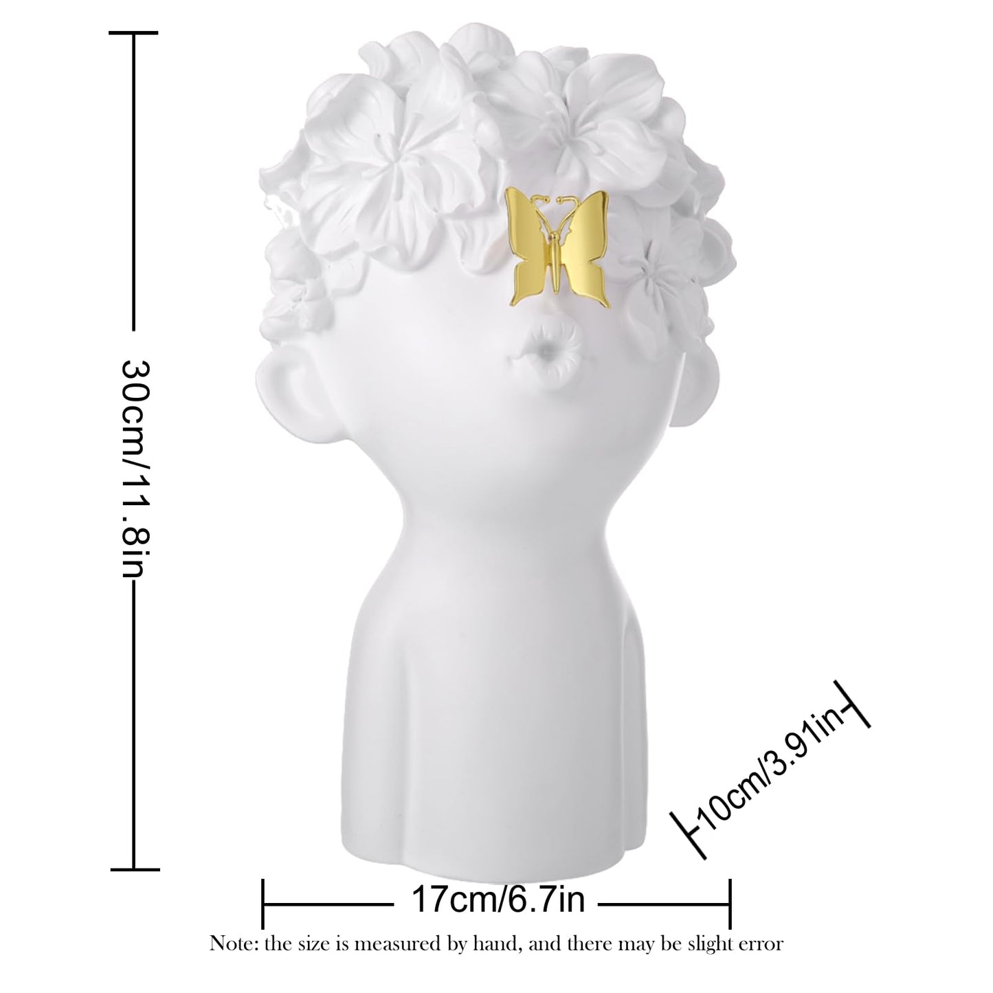 Notakia Home Decor Resin Sculpture White Figure Decoration Gift (One Large White)